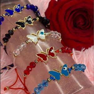 Mal de Ojo Butterfly Bracelet Set of 2